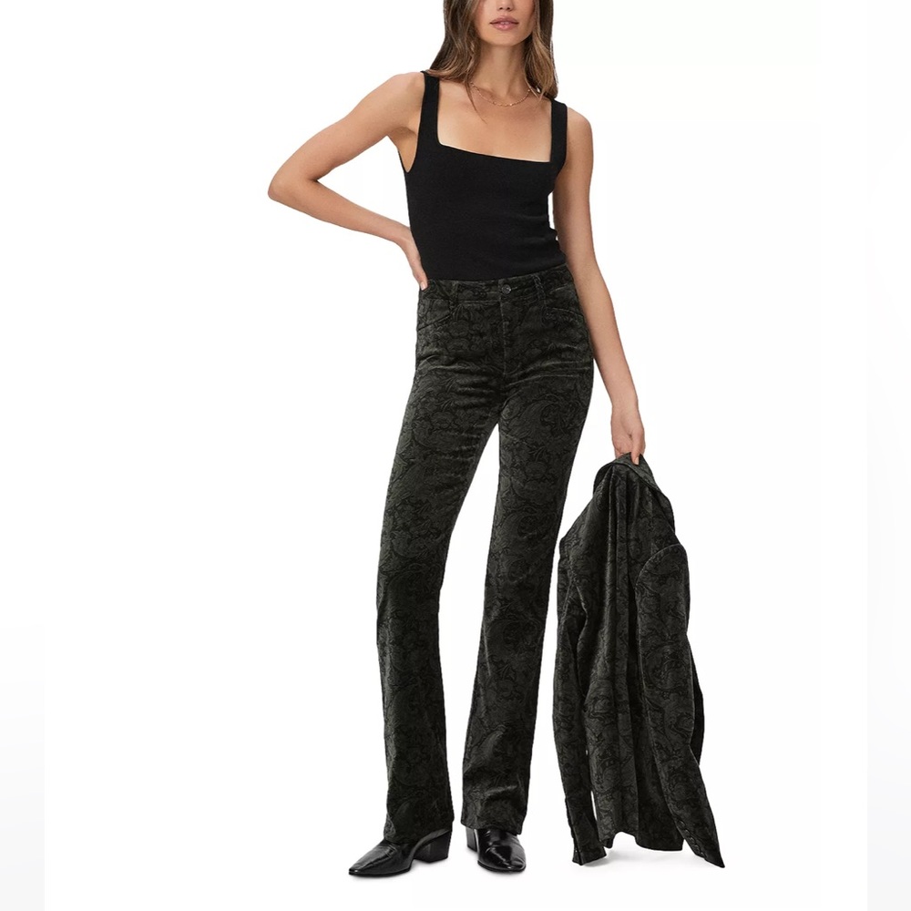 PAIGE x Morris & Co. Chelsee Velvet Jeans, US Size 6, NWT, Retail $249